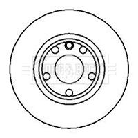 701 615 301A BNB BRAKE DISC FRONT 1605 VENTED T4 BORG BBD4963