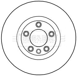 7P6 615 301A BH BRAKE DISC LHF TOUAREG - 3247 # BORG 0 986 479 B12