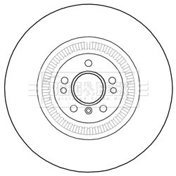 164 421 06 12 BH BRAKE DISCS FRONT 375MM - 3670 # BORG 54766PRO_HC