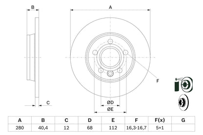 701 615 601A REAR DISCS REAR T4 Ø280mm  3213 BBD4214