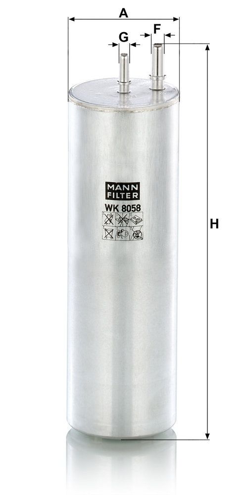 7E0 127 401A MA FUEL FILTER MULTIVAN - WK 8058 # MANN HUMMEL WK 8058