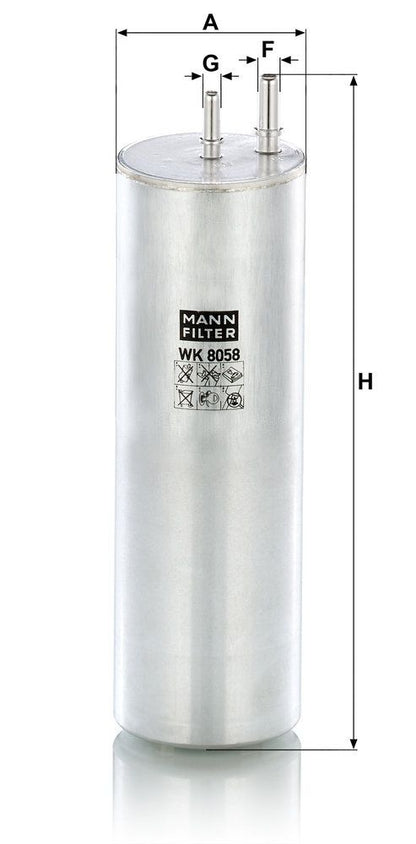 7E0 127 401A MA FUEL FILTER MULTIVAN - WK 8058 # MANN HUMMEL WK 8058
