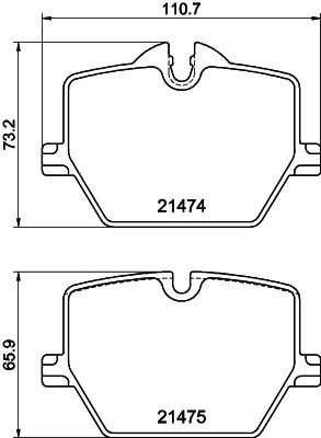 5523.2 HELLA PAGID BRAKE PADS REAR G20/42 330i/220i #