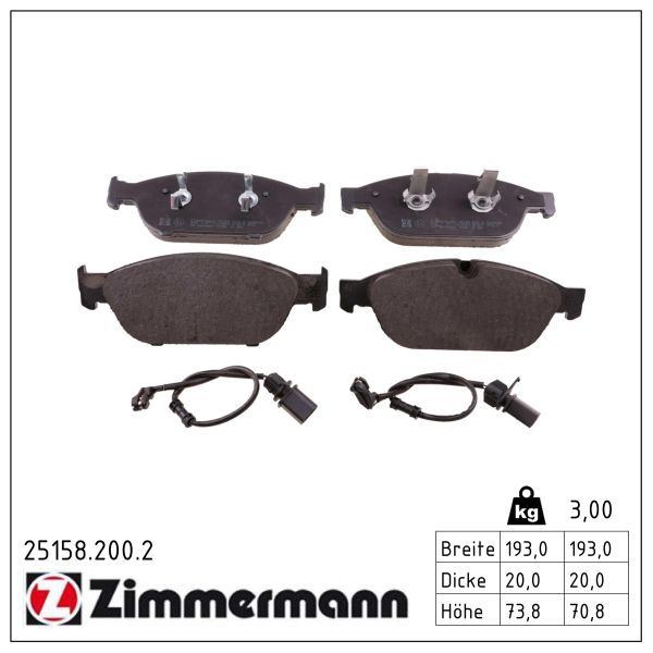 7334.2 BRAKE PADS FRONT 4G0/4H A8 4.2  355.016-031