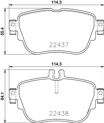 2616.2 BRAKE PADS REAR  355.025-781
