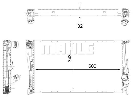 17 11 7 547059 RADIATOR 1' E88 135i CR 1923 000P