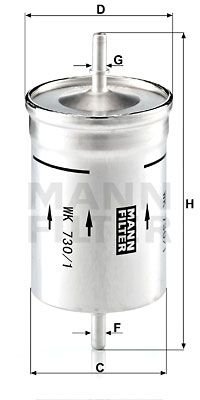 1J0 201 511A MA FUEL FILTER - WK730/1** # MANN HUMMEL WK730/1