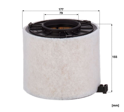 8W0 133 843A AIR FILTER A4/A5/Q5 TDI - LX4407/E1453L/C17011 MANN HUMMEL C17011
