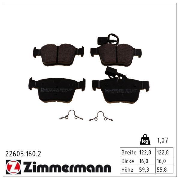 7333.2 BRAKE PADS REAR GIULIA/LEVANTE Q4 M161 3.0D HELLA