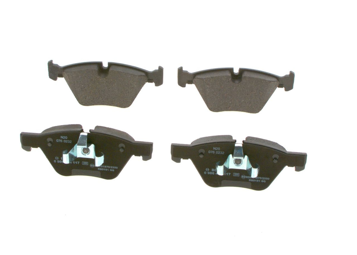 7216.2 BH BRAKE PADS FRONT E87/E88/E90 # BOSCH 0 986 494 117 MTO