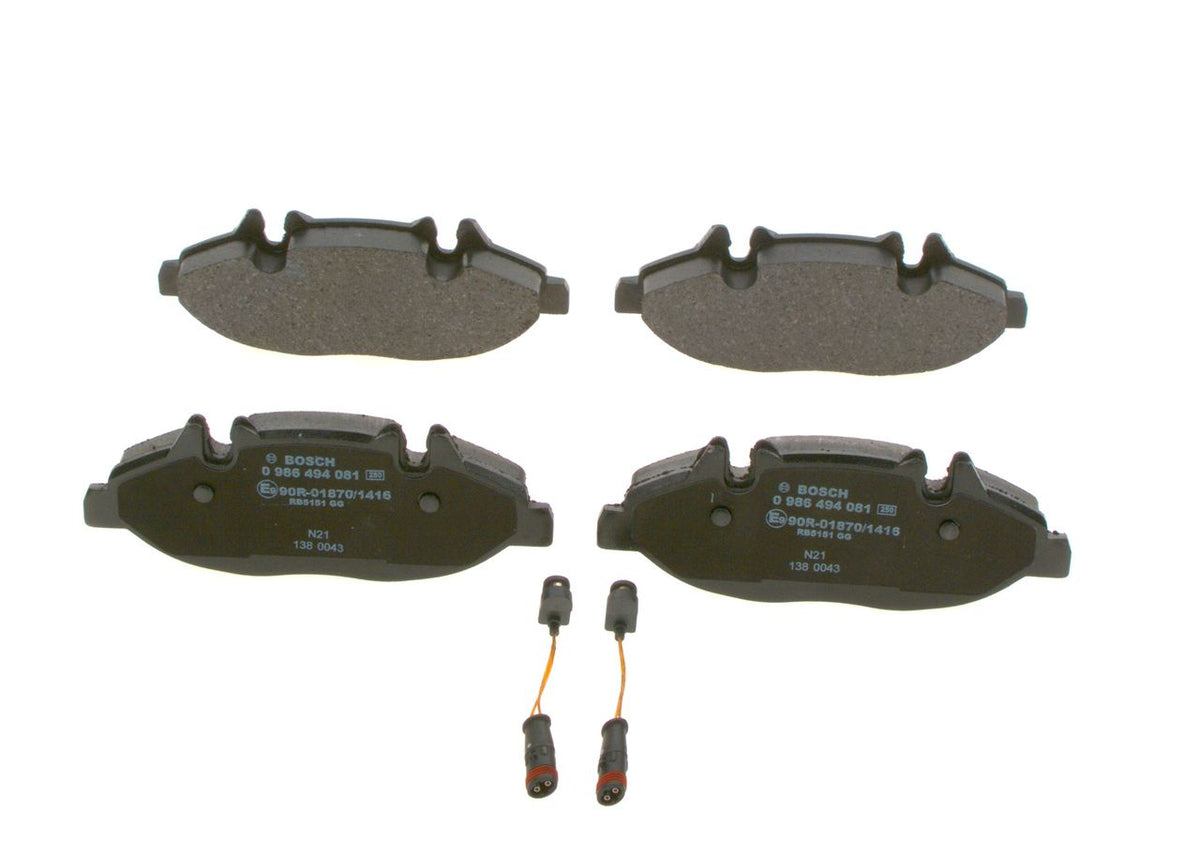 3819.2 BH BRAKE PADS FRONT VITO 639 BOSCH 0 986 494 081