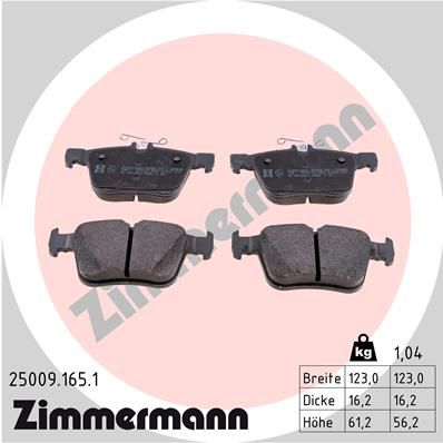 25009.165.1 BH BRAKE PADS REAR # BOSCH 0 986 495 346