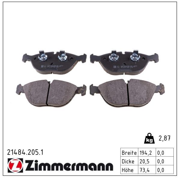 7183.2 BRAKE PADS FRONT E55 E38 R32 BORG 21484.205.1