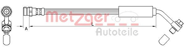 5WA 611 775 HOSE BRAKE REAR # METZGER AUTOTEILE 4111478