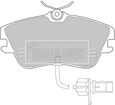 2838.2 BRAKE PADS FRONT T4 WITH SOLID DISCS & W/SENS 99-> BORG 0 986 424 672