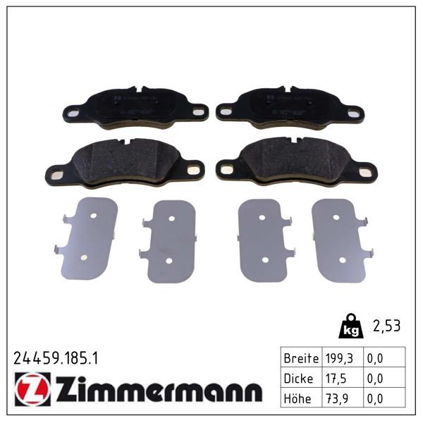 GDB1990 ZI BRAKE PADS BOXTER "S" ZIMMERMANN 24459.185.1
