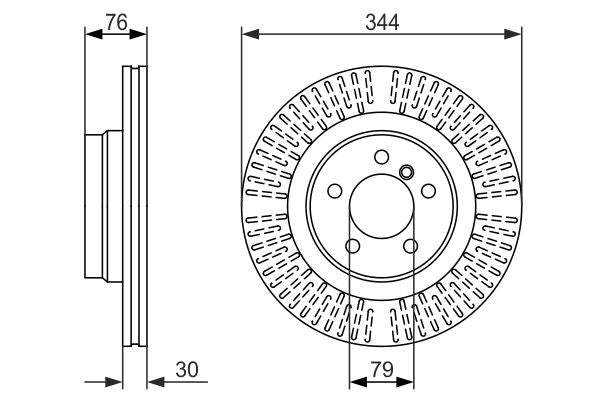 SDB500181 BRAKE DISC RR 3 TEXTAR