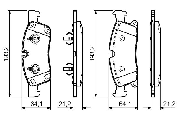 7282.2 BH BRAKE PADS FRONT W166 ML # BOSCH 0 986 494 672