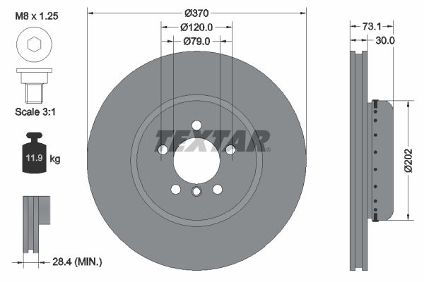 34 10 6 797606 BRAKE DISCS FRONT F30 - 2911 TEXTAR