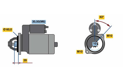 006 151 60 01 STARTER MOTOR # HELLA 011.612-591
