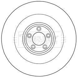 C2P10564 BRAKE DISC FRONT RH- ALCON BRAKE VENTED SLIGHT RUST BORG BBD6023S