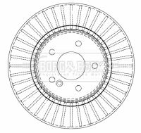 210 423 08 12 BNB BRAKE DISC REAR  W202 C43 3645 BORG BBD4493