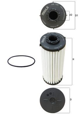 0GC 325 183 TRANS FILTER DSG 7SPEED 0BT DQ500 S3/MUVAN - HX190D MAHLE HX190D