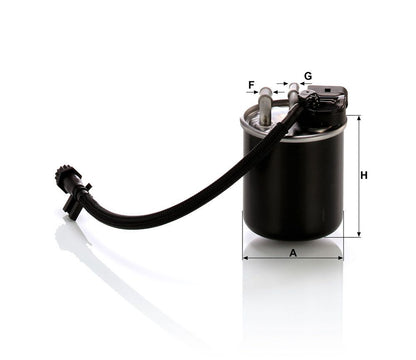 651 090 30 52 FE FUEL FILTER VITO 447 - 50014854 KOLBENSCHMIDT MANN HUMMEL 50014854