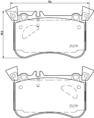 25219.165.1 BRAKE PADS FRONT A45 AMG  355.021-771