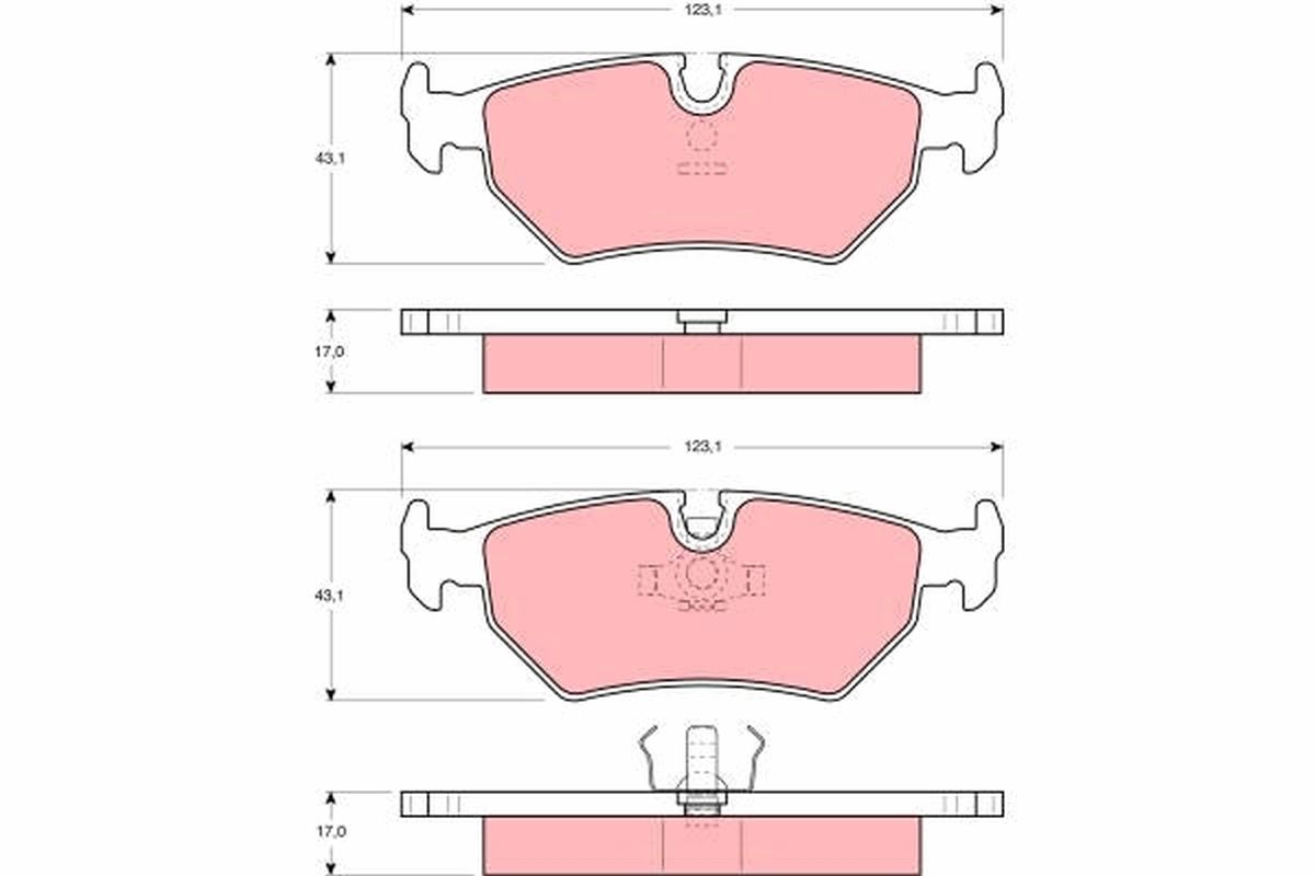 GDB1109 RE BRAKE PADS REAR XJ/XJ40 6CYL 1990>> REMSA 0265.10