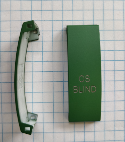 588 286C GREEN "OS BLIND"  INSERT CURVED