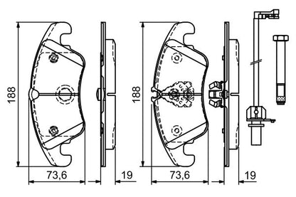 2765.2 BOSCH BRAKE PADS 0986494201 VW VOLKSWAGEN AUDI SKODA Group BRAKE PADS FRONT A5/6 #