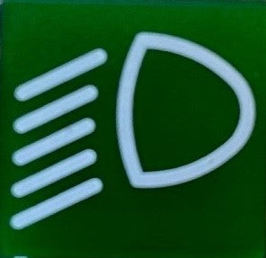 596 303 INSERT GREEN - HEADLIGHT DIPPED SWF 9XT 713 630-311
