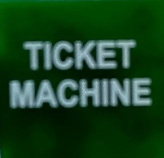 596 650H TICKET MACHINE - WHITE ON GREE SWF