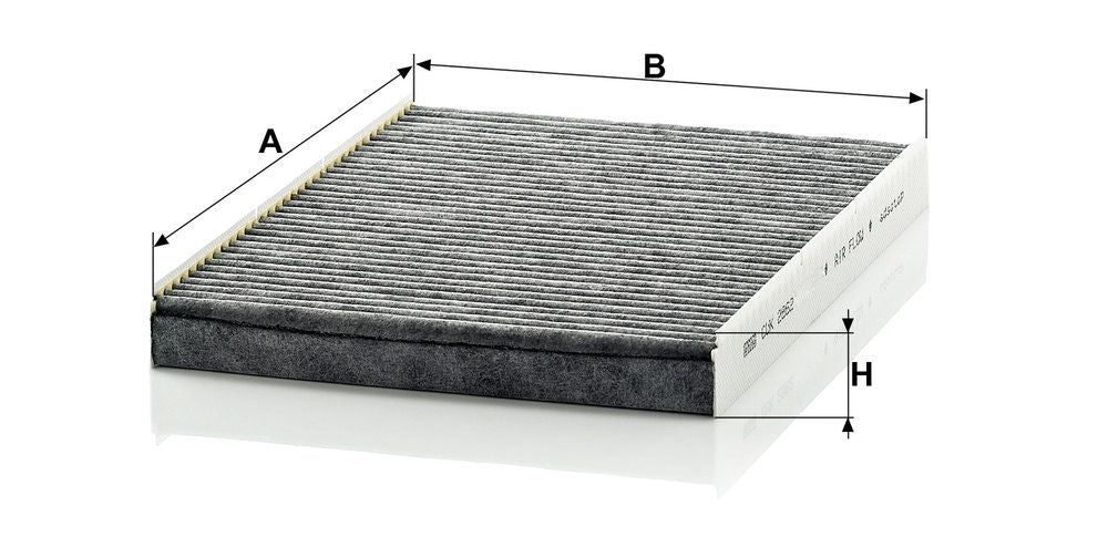 1J0 819 644 MA CABIN FILTER-GOLF 4 & BEETLE - CUK2862** # MANN HUMMEL CUK2862