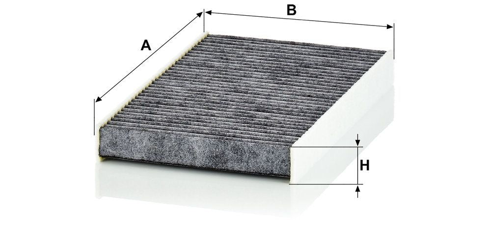 6447KL MA CABIN FILTER CHARCOAL CITROEN/PEUGEOT - CUK2940 # MANN HUMMEL CUK2940