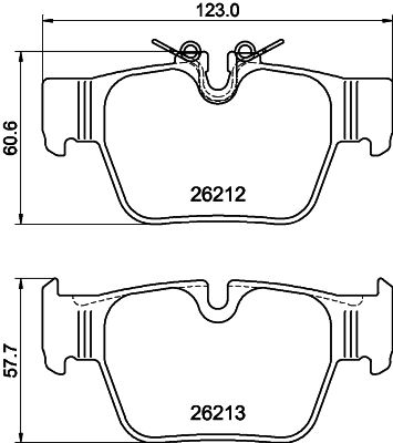 7349.2 BRAKE PADS REAR JCW MINI F56/F54/F60 HELLA 355.040-581