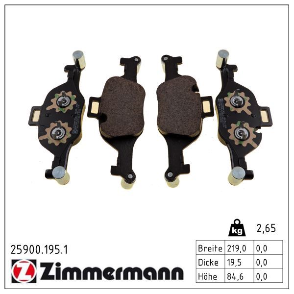 25900.195.1 BRAKE PADS FR G20/30/05 W/OUT SPORTS BRAKES  0 986 424 849