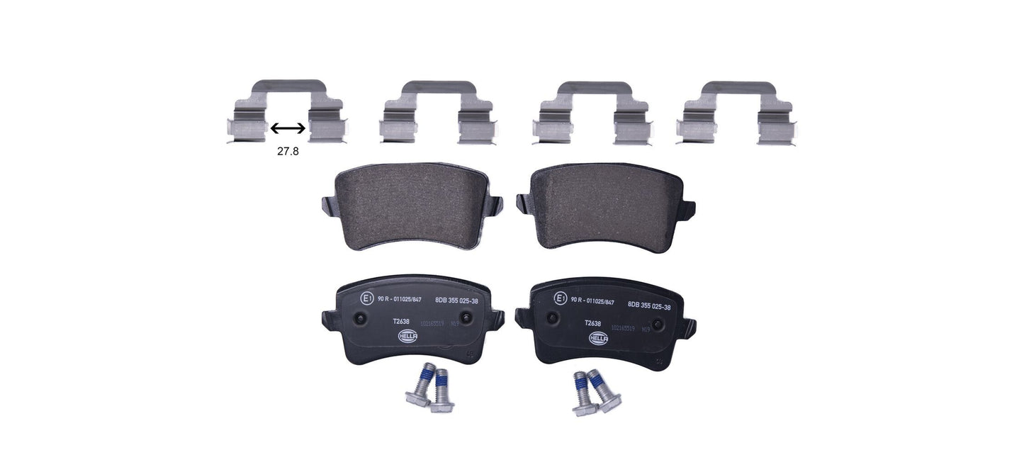 2748.2 REAR PADS A5/Q5 27.8CLIP HELLA 8DB 355 025-381