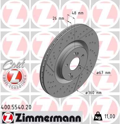 253 423 00 00 REAR ROTORS Ø 360mm C63 AMG-S 5540
