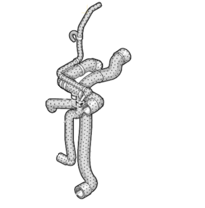 6R0 122 101G COOLANT HOSE ASSY FEED/RETURN CAVE