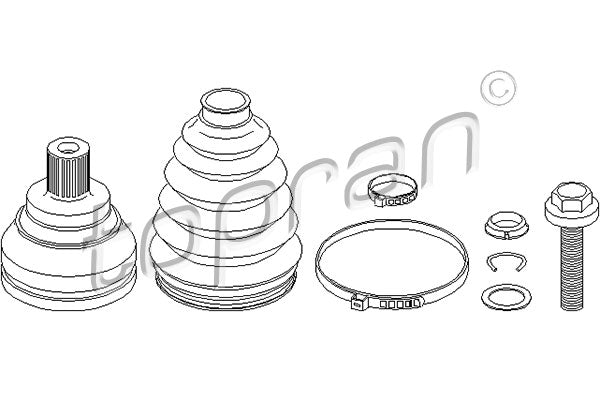 701 498 099B JOINT KIT, DRIVESHAFT OUTER C.V.JOINTBOOT 12/94->'04 TOPRAN 108 111 755