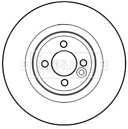 34 11 6 855781 BRAKE DISC FRONT R56 COOPER 316MM - 3488 BORG 355.119-441