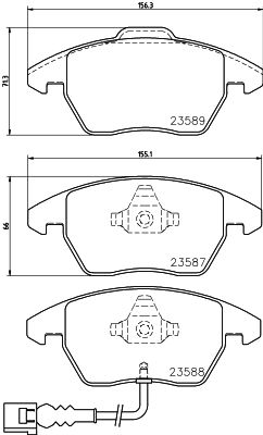 7184.2 BRAKE PADS FRONT MK5/6 REMSA 355.010-581