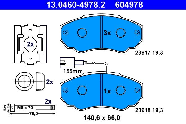 4978.2 FRONT PADS CIT/PUG/FIATJUMPER VM/VO
