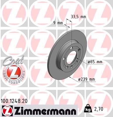 34 11 6 792221 BH BRAKE DISC FRONT F30 330MM - 2901 # BOSCH 0 986 479 A06