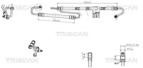 32 41 6 764728 PRESSURE HOSE PWR ST E46