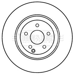 221 421 10 12 BNB BRAKE DISC FRONT S350 335MM - 3659 BORG BBD6049S