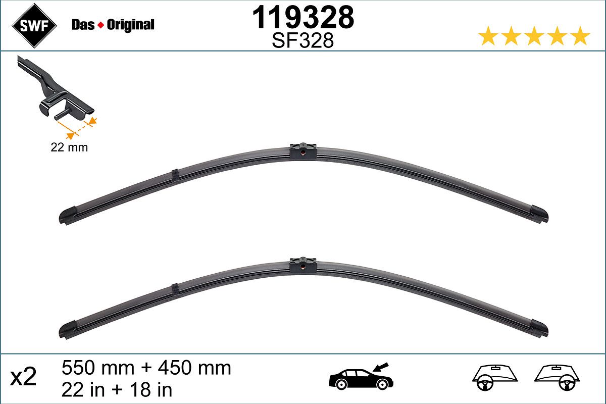 119 328 SWF SWF ASTRA 04-> 550/450MM 3 397 118 931