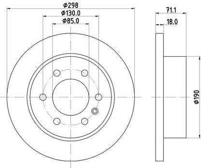 910 423 02 00 BRAKE DISCS REAR SPRINTER - 5546+ HELLA 355.131-841